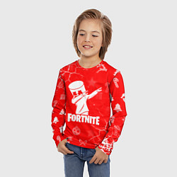 Лонгслив детский Fortnite - Marshmello новогодний, цвет: 3D-принт — фото 2