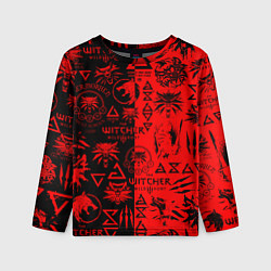 Детский лонгслив THE WITCHER LOGOBOMBING BLACK RED