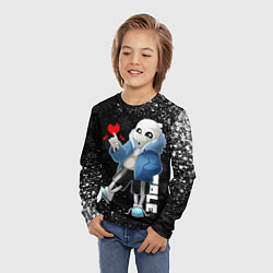 Лонгслив детский НОВОГОДНИЙ САНС UNDERTALE НОВЫЙ ГОД, цвет: 3D-принт — фото 2