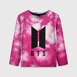 Детский лонгслив BTS РОЗОВЫЙ ТАЙ-ДАЙ