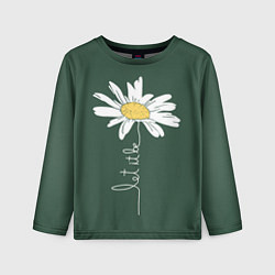Лонгслив детский Let it be - цветок ромашка, цвет: 3D-принт