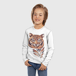 Лонгслив детский Тигр, принт, цвет: 3D-принт — фото 2