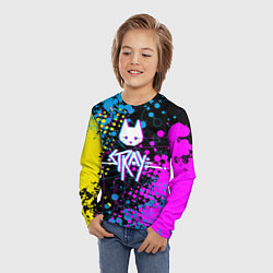 Лонгслив детский Stray кот бродяга, цвет: 3D-принт — фото 2