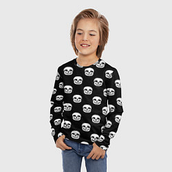 Лонгслив детский UNDERTALE SANS SKULL FACE PATTERN УЗОР, цвет: 3D-принт — фото 2