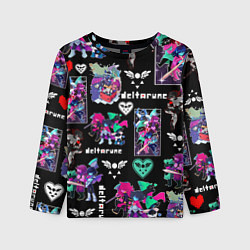 Лонгслив детский DELTARUNE PATTERN ART ГЕРОИ ДЕЛЬТАРУН, цвет: 3D-принт