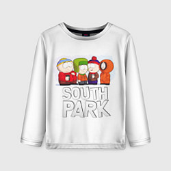 Лонгслив детский South Park - Южный парк Кенни, Кайл, Стэн и Эрик, цвет: 3D-принт