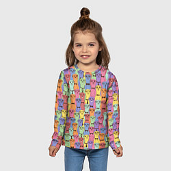 Лонгслив детский Красочные Сурикаты, цвет: 3D-принт — фото 2
