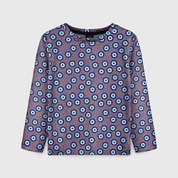 Детский лонгслив Глаза от сглаза паттерн крупно