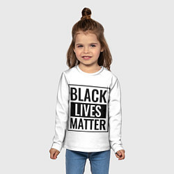 Лонгслив детский Black Lives Matters, цвет: 3D-принт — фото 2