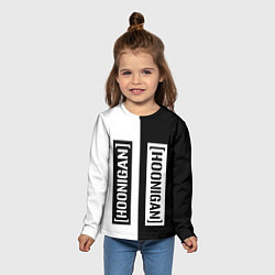 Лонгслив детский Hoonigan Автоспорт спина, цвет: 3D-принт — фото 2