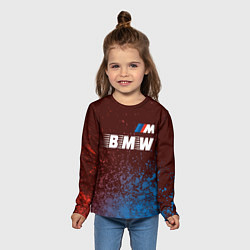 Лонгслив детский БМВ BMW - Краски, цвет: 3D-принт — фото 2