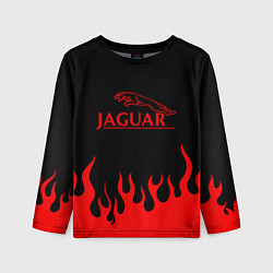 Лонгслив детский Jaguar, Ягуар огонь, цвет: 3D-принт