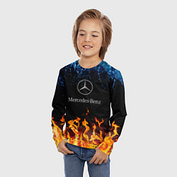 Лонгслив детский Mercedes-Benz: Вода и Огонь, цвет: 3D-принт — фото 2