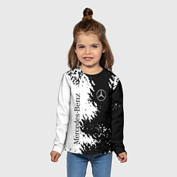 Лонгслив детский Mercedes-Benz: Black & White, цвет: 3D-принт — фото 2