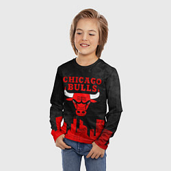 Лонгслив детский Chicago Bulls, Чикаго Буллз Город, цвет: 3D-принт — фото 2