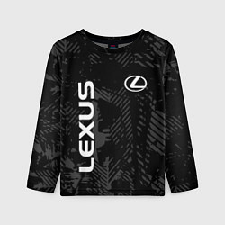 Лонгслив детский Lexus, Лексус черно серый, цвет: 3D-принт