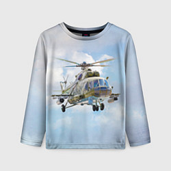Лонгслив детский Многоцелевой вертолёт МИ-8, цвет: 3D-принт
