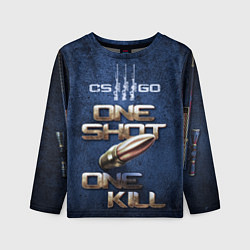 Детский лонгслив One Shot One Kill CS GO