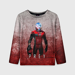 Детский лонгслив Prey Grey and blood