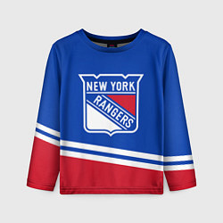 Лонгслив детский New York Rangers Нью Йорк Рейнджерс, цвет: 3D-принт