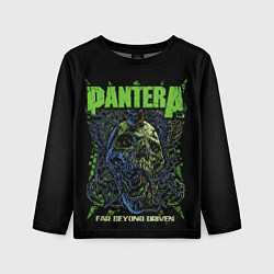 Лонгслив детский Pantera green череп, цвет: 3D-принт