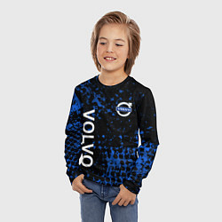 Лонгслив детский Volvo Вольво черно синий, цвет: 3D-принт — фото 2