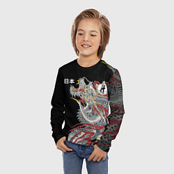Лонгслив детский ЯПОНСКИЙ ДРАКОН ЯПОНИЯ, цвет: 3D-принт — фото 2
