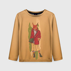 Детский лонгслив Белка на стиле