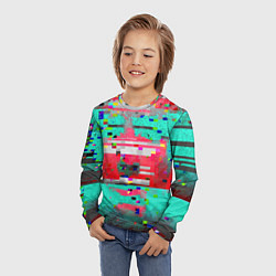 Лонгслив детский Fashion glitch 2088, цвет: 3D-принт — фото 2