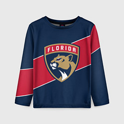 Лонгслив детский Florida Panthers , Флорида Пантерз, цвет: 3D-принт