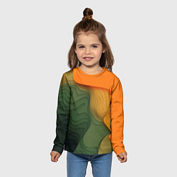 Лонгслив детский Зеленые дюны, цвет: 3D-принт — фото 2