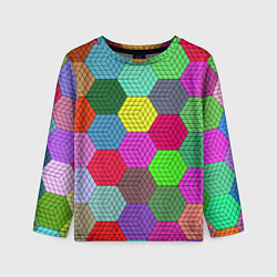 Лонгслив детский Геометрический узор Pattern, цвет: 3D-принт