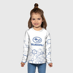 Лонгслив детский Субару subaru, цвет: 3D-принт — фото 2