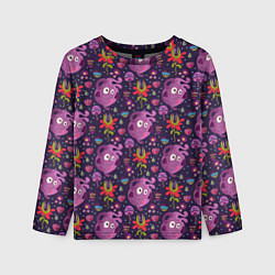 Лонгслив детский Чудик и цветочки, цвет: 3D-принт