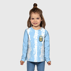 Лонгслив детский Сборная Аргентины Современная форма, цвет: 3D-принт — фото 2