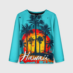 Детский лонгслив Hawaii Солнце, Пальмы