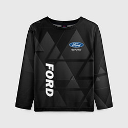 Лонгслив детский Ford Форд Треугольники, цвет: 3D-принт