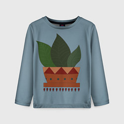 Лонгслив детский Цветочный горшок, цвет: 3D-принт