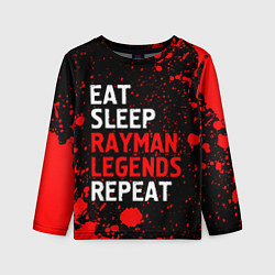 Детский лонгслив Eat Sleep Rayman Legends Repeat Брызги