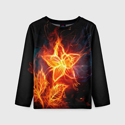 Лонгслив детский Flower Neon Fashion 2035 Flame, цвет: 3D-принт