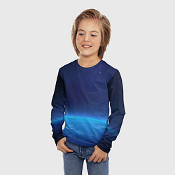 Лонгслив детский Планета вид из космоса, цвет: 3D-принт — фото 2