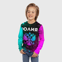 Лонгслив детский Юлия Россия, цвет: 3D-принт — фото 2