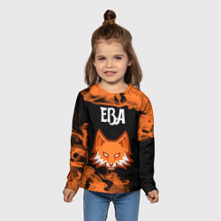 Лонгслив детский Ева ЛИСА Пламя, цвет: 3D-принт — фото 2