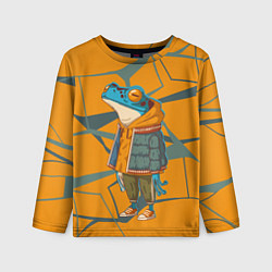 Детский лонгслив Лягушка в модной куртке