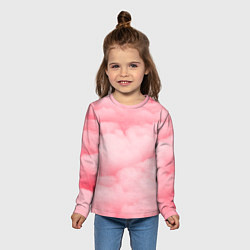 Лонгслив детский Розовые небеса, цвет: 3D-принт — фото 2