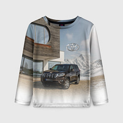 Лонгслив детский Тoyota Land Cruiser Prado у горного коттеджа Mount, цвет: 3D-принт