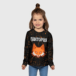 Лонгслив детский Виктория ЛИСА Потертости, цвет: 3D-принт — фото 2