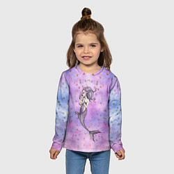 Лонгслив детский Русалочка с ребенком, цвет: 3D-принт — фото 2