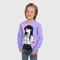 Лонгслив детский Милая Коми У Коми проблемы с общением, цвет: 3D-принт — фото 2