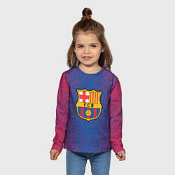 Лонгслив детский Barcelona брызги красок, цвет: 3D-принт — фото 2